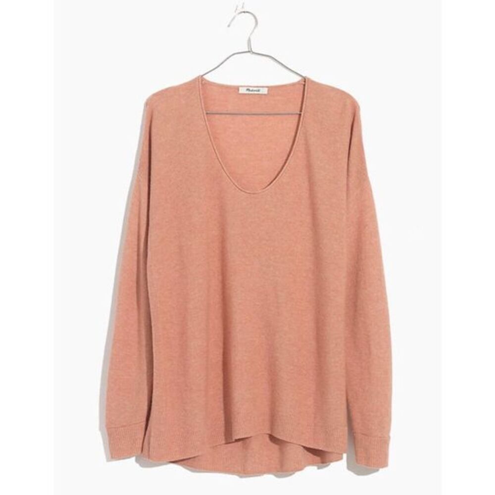 Madewell Kimball Pull Over Sweater Medium Merino‎ Wool Alpaca Harvest Ora…